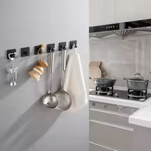 2pc/4pc bathroom clothes hooks, adhesive wall hooks, stainless steel towel racks, bathroom kitchen hardware, multi-purpose hooks