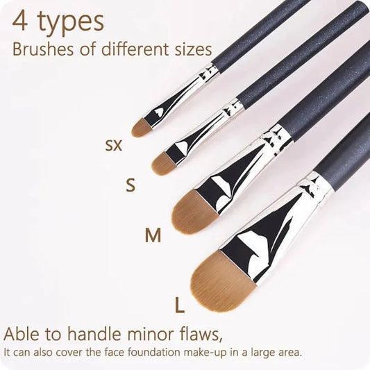 1/4pcs Upgraded Ultra-thin Foundation Concealer Makeup Brush Professional Liquid Foundation Cream Concealer Make-up Tool