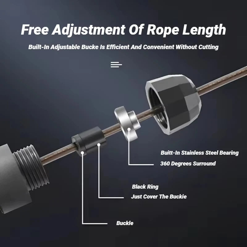 Jump Rope Steel Wire Skipping Exercise Adjustable Jumping Fitness Workout Training Home Sport Equipment Tangle-Free 2026