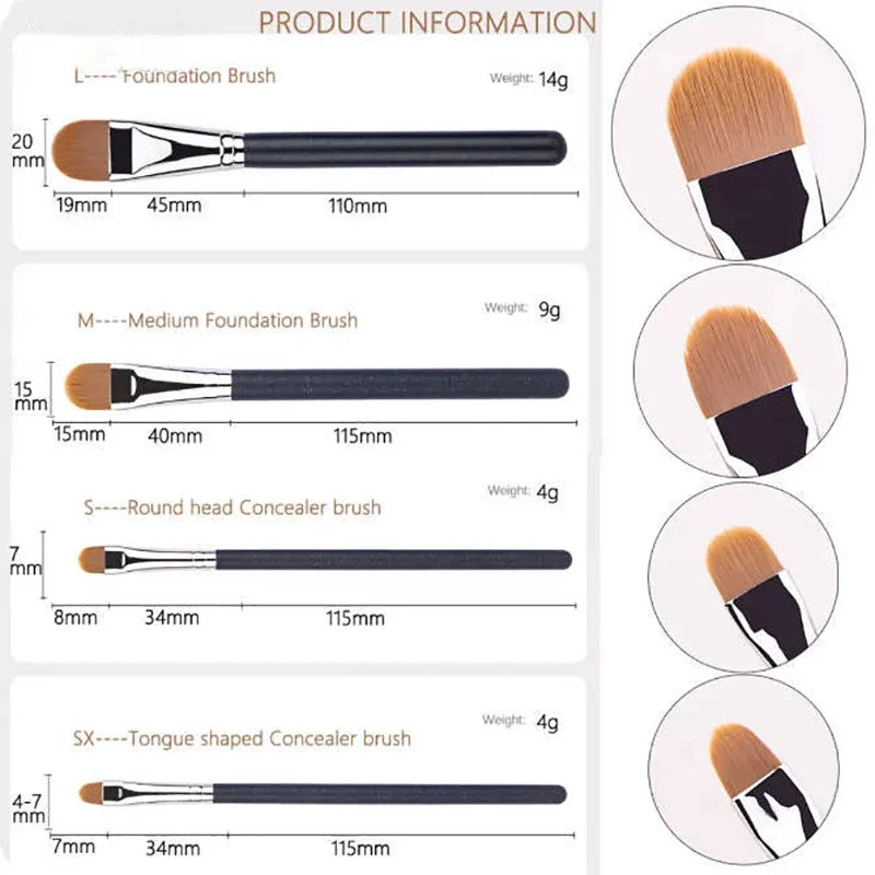 1/4pcs Upgraded Ultra-thin Foundation Concealer Makeup Brush Professional Liquid Foundation Cream Concealer Make-up Tool