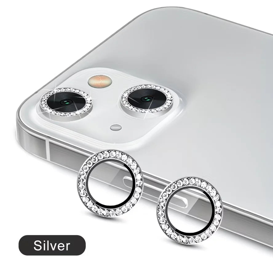 1Set Camera Lens Protector Silver Aluminum AR HD 9H Tempered Glass Metal Ring Case Friendly for iPhone 17 16 15 14 13 11 Pro Max