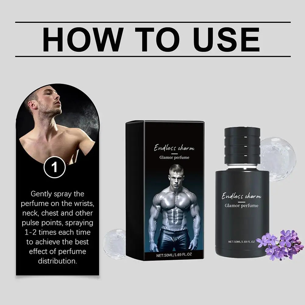 Men's Body Fragrance Spray,Long Lasting Enhance Attractiveness & Confidence Portable Dating Fragrance Body Spray, Rich Layered