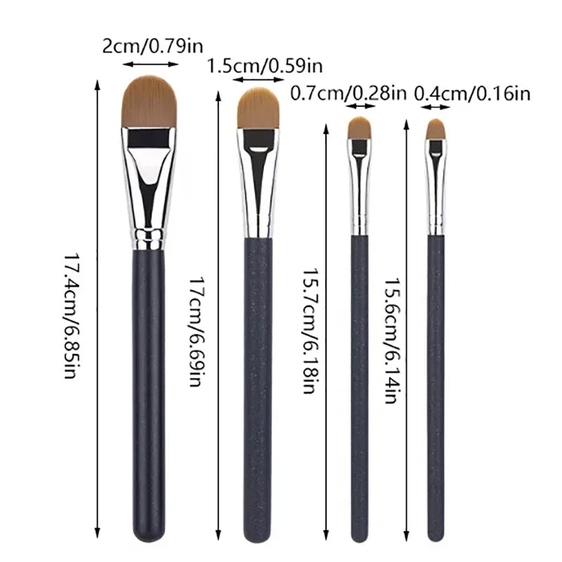 1/4pcs Upgraded Ultra-thin Foundation Concealer Makeup Brush Professional Liquid Foundation Cream Concealer Make-up Tool