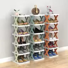 Stackable Shoe Rack Multi Layer Shoes Storage Organizer Removable Space Saving Shoes Shelf Plastic Shoes Cabinets Home Supplies