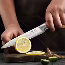 WXCOO Japanese Kitchen Chef Knife Set Stainless Steel Meat Slicing Fish Fruit Cleaver Knives Magnetic Knife Block Holder