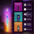 HOMEFISH Smart LED Floor Lamp RGB Remote APP Control Music Sync Corner Lighting Timer Modern Mood Standing Lamp for Living Room