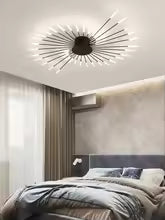 Modern Living Room LED Ceiling Lamps Nordic Bedroom LED Ceiling Lights Minimalism Gold Black Spiral Art Chandelier Light Fixture