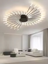 Modern Living Room LED Ceiling Lamps Nordic Bedroom LED Ceiling Lights Minimalism Gold Black Spiral Art Chandelier Light Fixture
