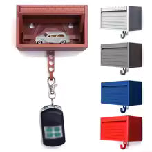 Creative Car Garage Key Holder Multifunctional with Opening Door Car Key Hook Rack Funny Space-saving Wall Mount Key Rack