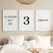 3pcs Custom printing canvas from your photos, wedding, birthday posters, wall art decorate, pet home décor, commemorative gifts