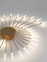 Modern Living Room LED Ceiling Lamps Nordic Bedroom LED Ceiling Lights Minimalism Gold Black Spiral Art Chandelier Light Fixture