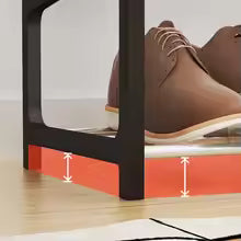 Multifunctional Space Saving Simple Shoe Rack Easy Installation 4 Tiers Shoe Cabinet Removable Shoes Organizer Living Room