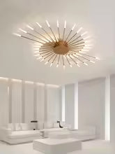 Modern Living Room LED Ceiling Lamps Nordic Bedroom LED Ceiling Lights Minimalism Gold Black Spiral Art Chandelier Light Fixture