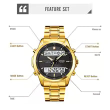 Skmei Mens Back Light Sport Watch Waterproof Alarm Clock Relog Masculine 3 Time Countdown Timer Digital Wristwatches 2049