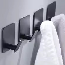2pc/4pc bathroom clothes hooks, adhesive wall hooks, stainless steel towel racks, bathroom kitchen hardware, multi-purpose hooks
