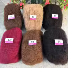 Pack 10-18In 4C Afro Kinky Human Hair Bulk 100% Human Hair Soft Afro Kinky Bulk Human Hair for Locs Extensions/Twists/Braids