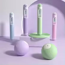 Smart Counting Jump Rope Adjustable Weighted Cordless Skipping Rope With Anti Skid Handle LCD Display For Indoor Outdoor Fitness