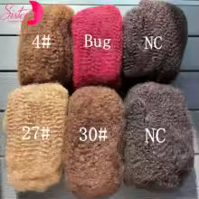 Pack 10-18In 4C Afro Kinky Human Hair Bulk 100% Human Hair Soft Afro Kinky Bulk Human Hair for Locs Extensions/Twists/Braids