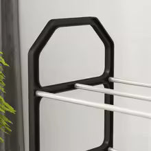 Multifunctional Space Saving Simple Shoe Rack Easy Installation 4 Tiers Shoe Cabinet Removable Shoes Organizer Living Room